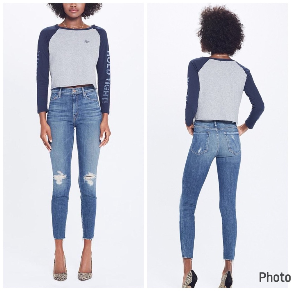 MOTHER The Vamp Fray Crazy Like A Fox Skinny Jeans‎ Blue Denim Jeans 27